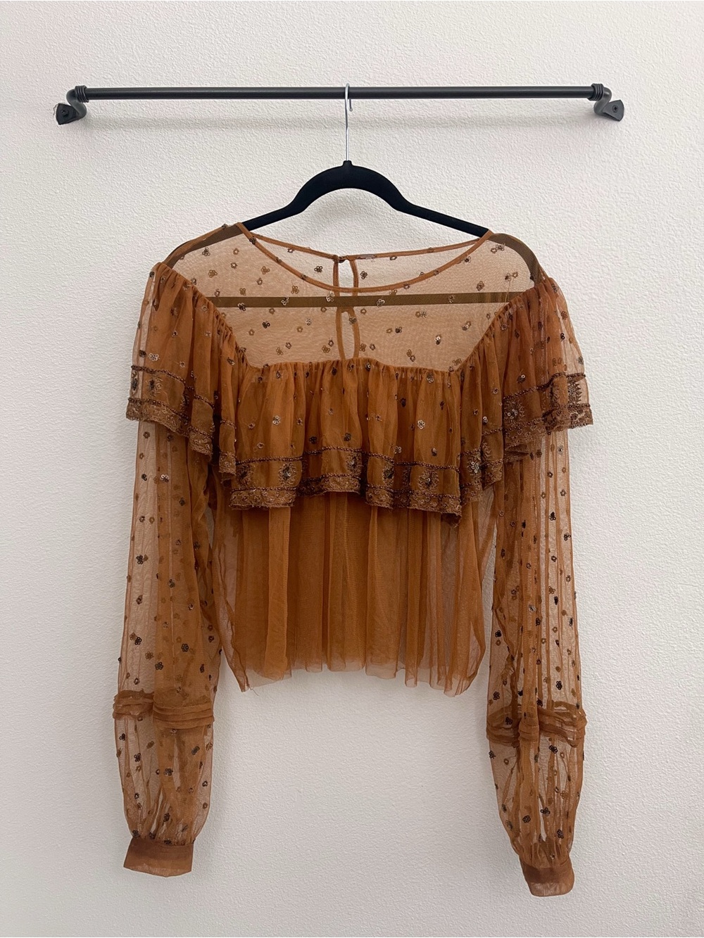 Free People Mesh Top - Feminine Romantic Adorable - Picture 2 of 7